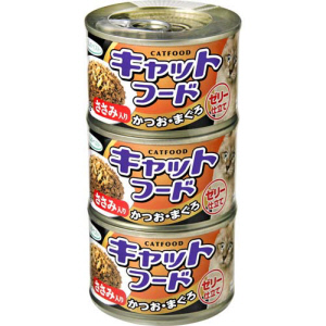 ＣＧＣ　キャットＦかつおまぐろゼリーささみ　 ３缶Ｐ
